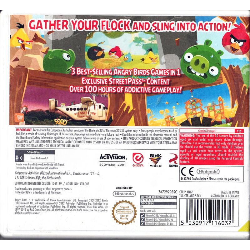 ANGRY BIRDS TRILOGY 3DS