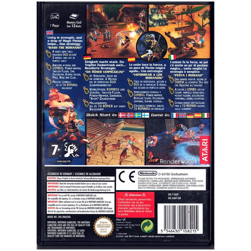 ASTERIX & OBELIX XXL GAMECUBE