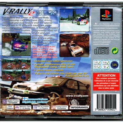 V-RALLY 2 CHAMPIONSHIP EDITION PS1