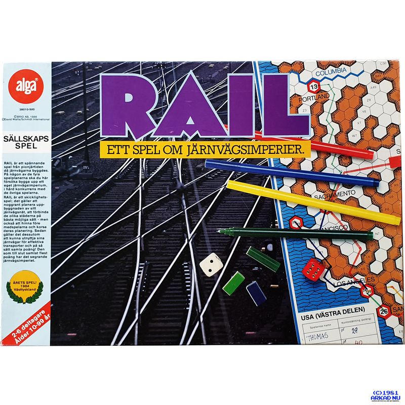 RAIL ETT SPEL OM JÄRNVÄGSIMPERIER ALGA SÄLLSKAPSSPEL