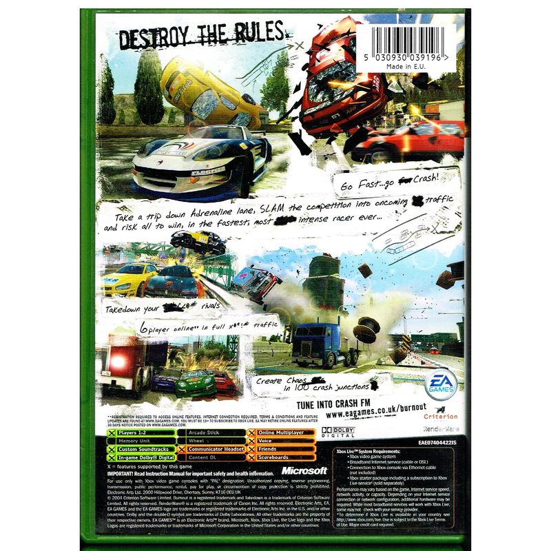 BURNOUT 3 TAKEDOWN XBOX