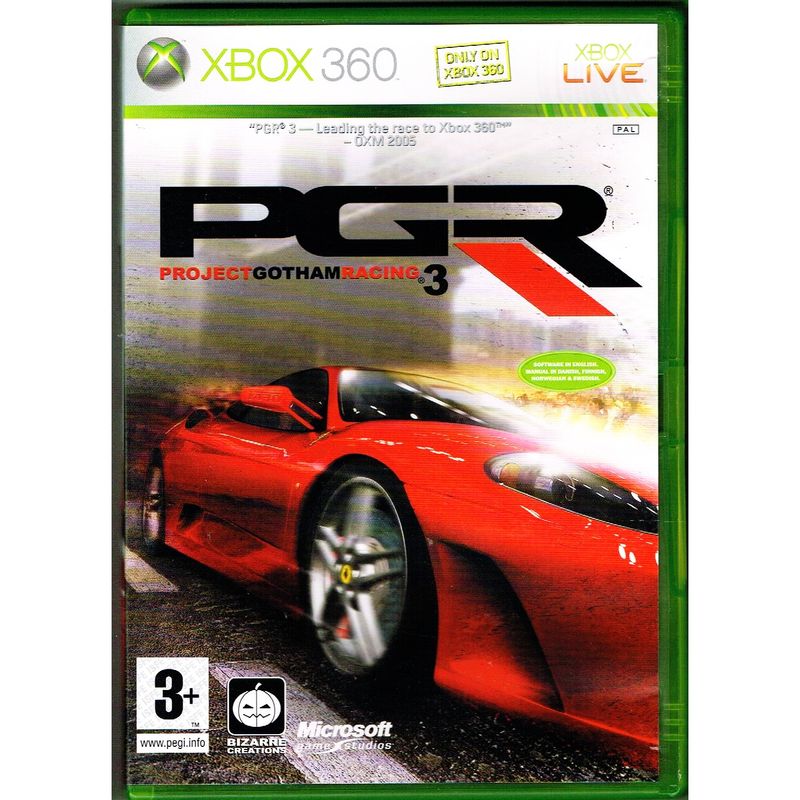 PROJECT GOTHAM RACING 3 XBOX 360