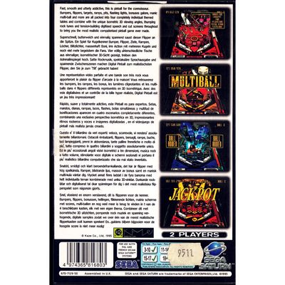 DIGITAL PINBALL SEGA SATURN RENTAL