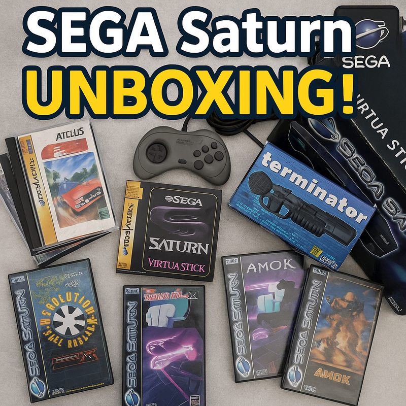 🎮 SEGA SATURN UNBOXING – Japansk konsol & massor av spel! 📦🔥