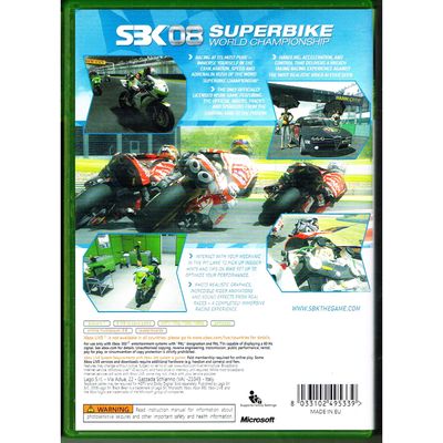 SBK 08 SUPERBIKE WORLD CHAMPIONSHIP XBOX 360