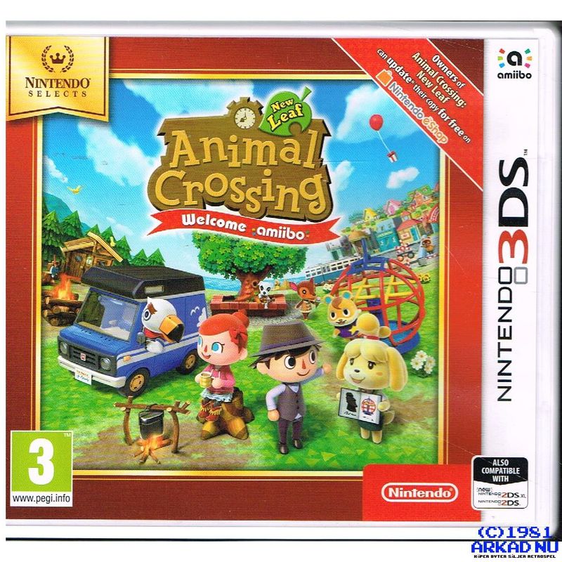 ANIMAL CROSSING NEW LEAF WELCOME AMIBO 3DS