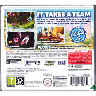 SONIC BOOM SHATTERED CRYSTAL 3DS