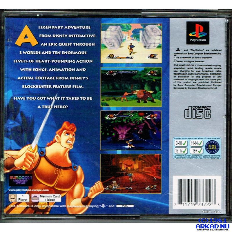 ACTION GAME FEATURING HERCULES PS1