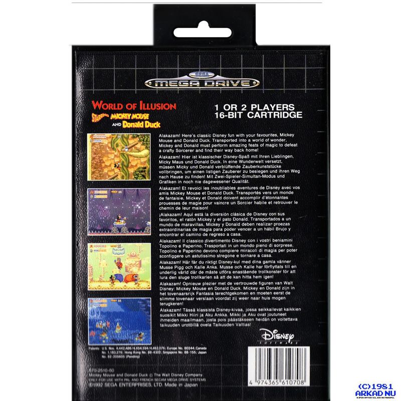 WORLD OF ILLUSION MEGADRIVE