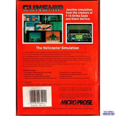 GUNSHIP C64 KASSETT