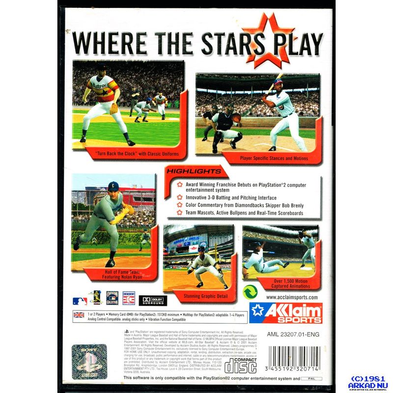 ALLSTAR BASEBALL 2002 PS2