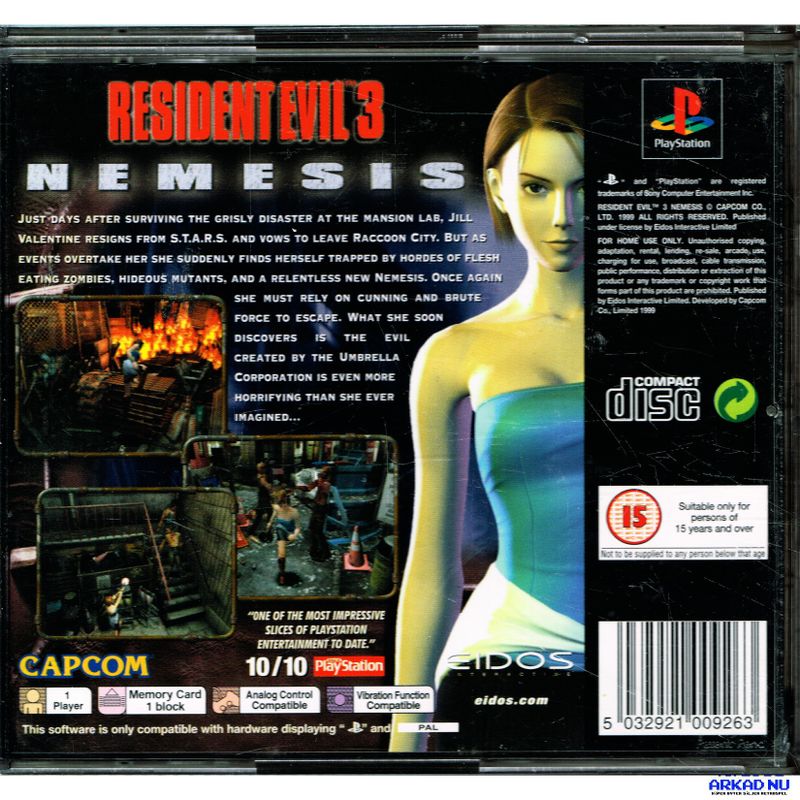 RESIDENT EVIL 3 NEMESIS PS1