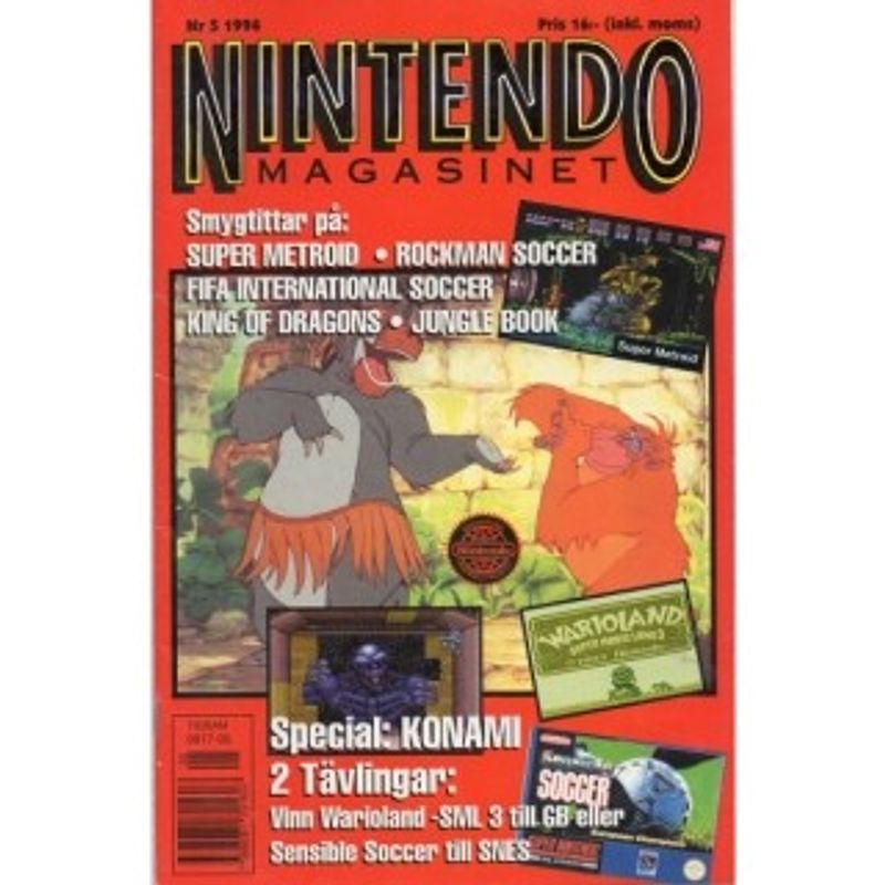 NINTENDO MAGASINET NR 5 1994 MED POWER PLAYER