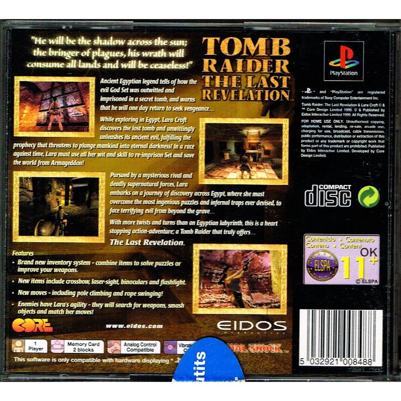 TOMB RAIDER THE LAST REVELATION PS1