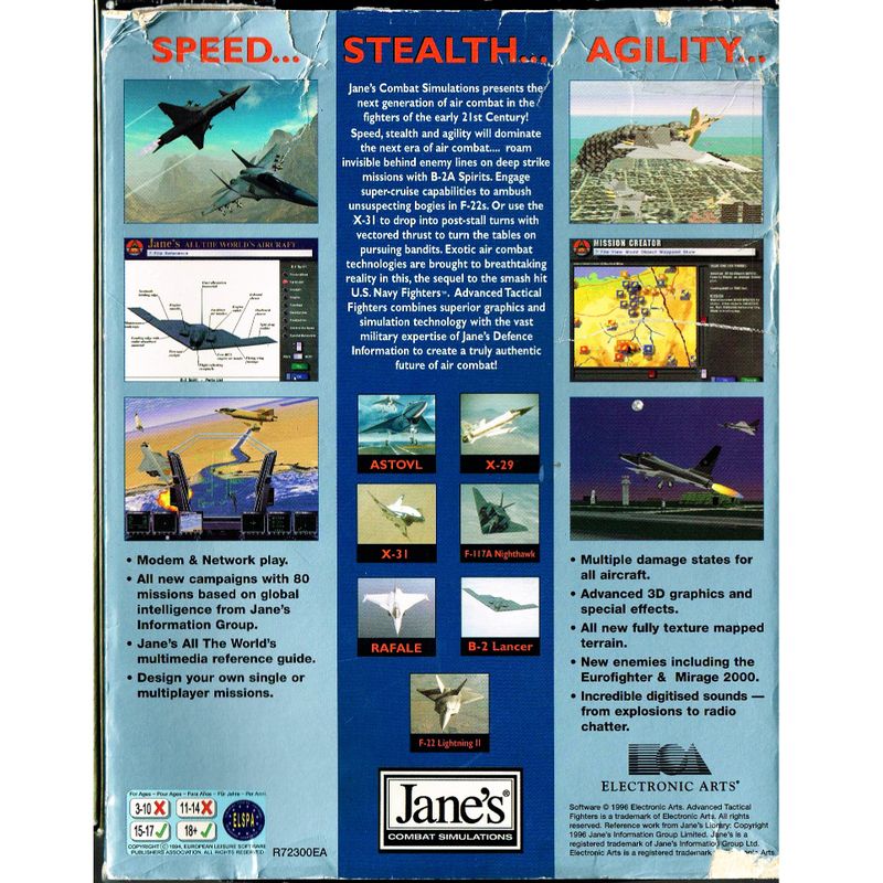 ATF ADVANCED TACTICAL FIGHTER PC BIGBOX