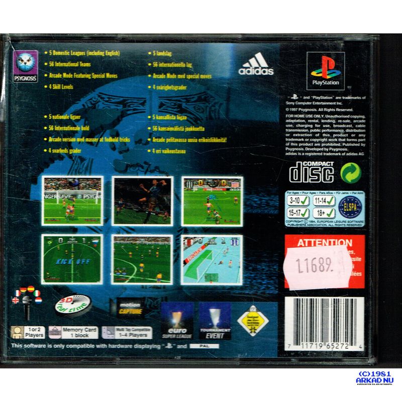 ADIDAS POWER SOCCER INTERNATIONAL 97 PS1