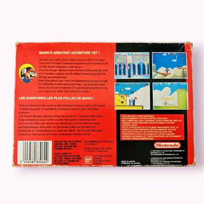 SUPER MARIO WORLD SNES RED BOX