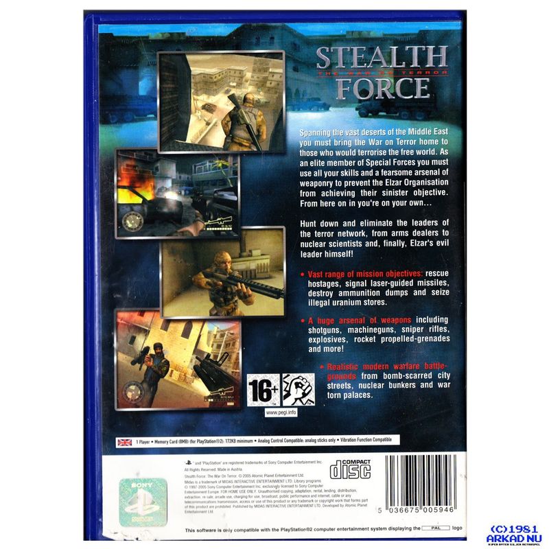 STEALTH FORCE THE WAR ON TERROR PS2