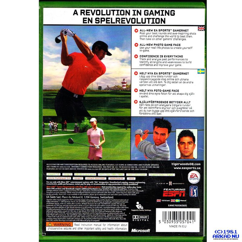 TIGER WOODS PGA TOUR 08 XBOX 360