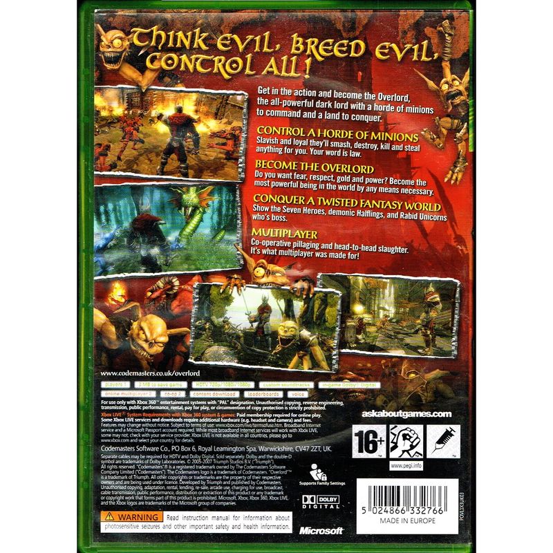 OVERLORD XBOX 360