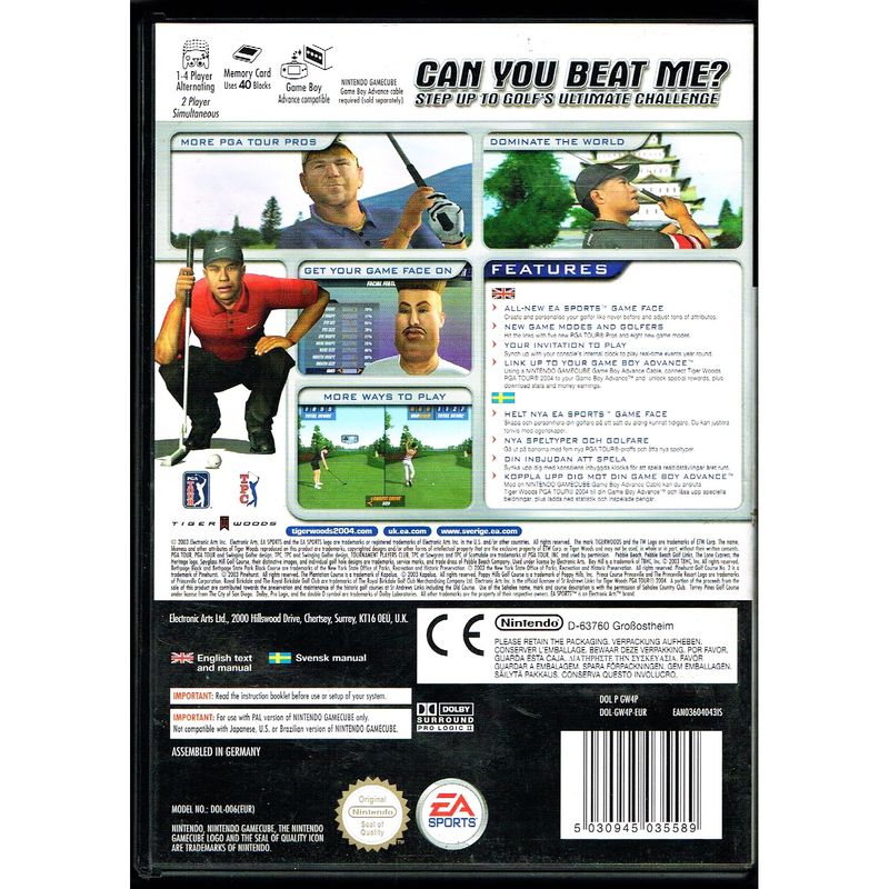 TIGER WOODS PGA TOUR 2004 GAMECUBE