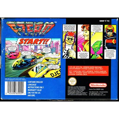 F-ZERO SNES SCN SVENSK FOLDER A4