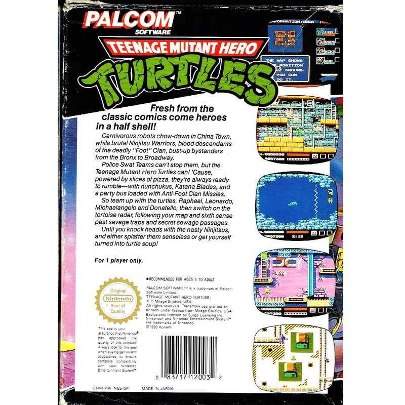 TEENAGE MUTANT HERO TURTLES NES SCN