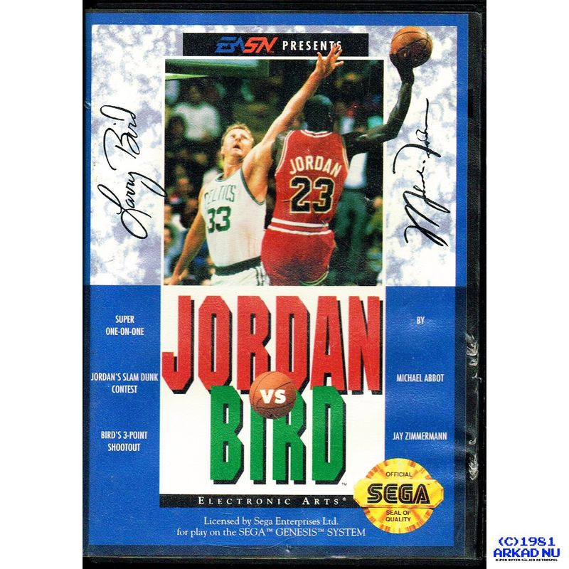 JORDAN VS BIRD ONE ON ONE SEGA GENESIS / MEGADRIVE