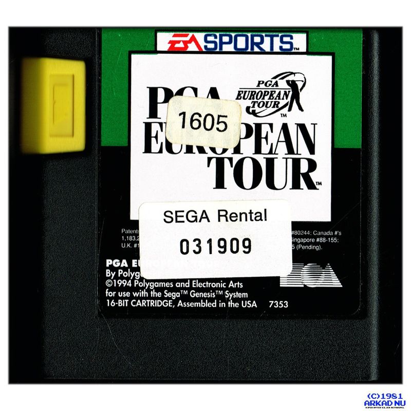 PGA EUROPEAN TOUR MEGADRIVE RENTAL