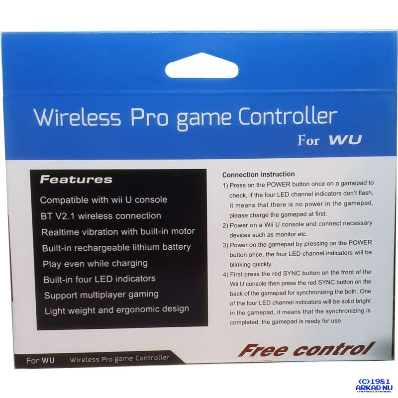 WIRELESS PRO GAME CONTROLLER FOR WII U