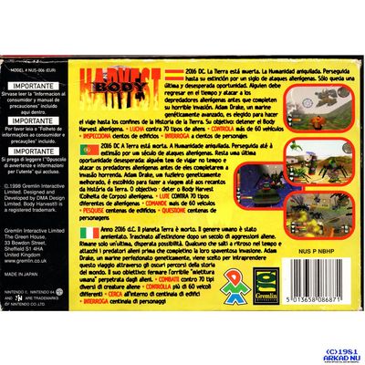 BODY HARVEST N64