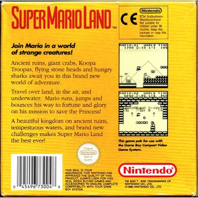 SUPER MARIO LAND GAMEBOY SCN