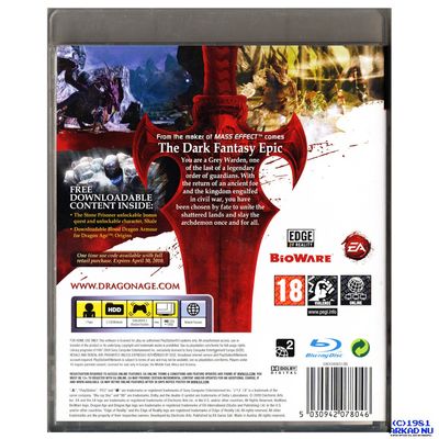 DRAGON AGE ORIGINS PS3