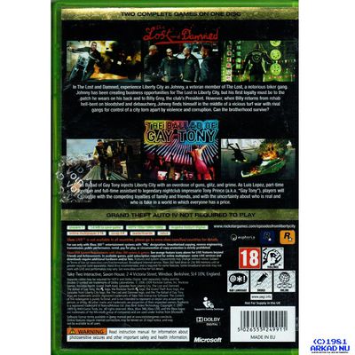 GRAND THEFT AUTO EPISODES FROM LIBERTY CITY XBOX 360