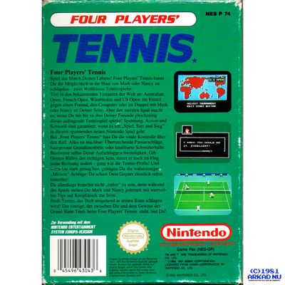 FOUR PLAYERS TENNIS NES