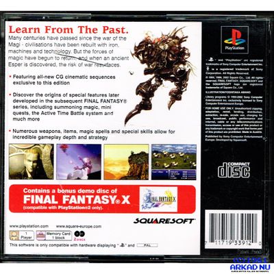 FINAL FANTASY VI PS1 MED FF X DEMO SKIVAN