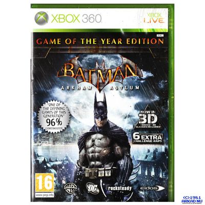 BATMAN ARKHAM ASYLUM GAME OF THE YEAR EDITION XBOX 360