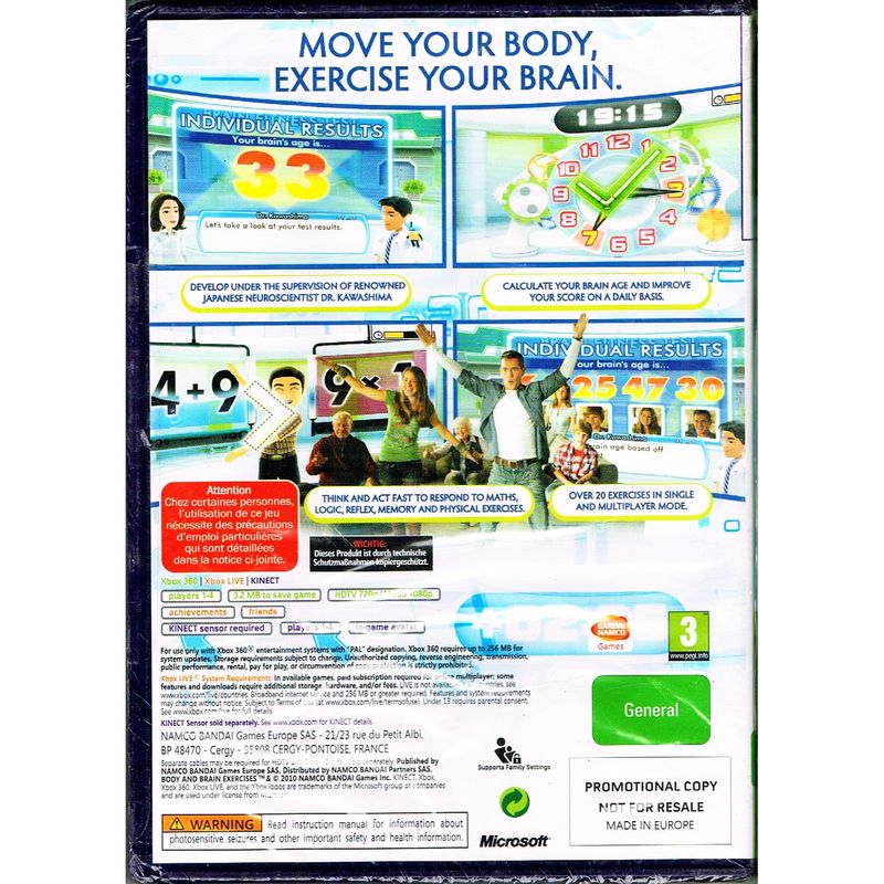 DR KAWASHIMAS BODY AND BRAIN EXERCISES XBOX 360