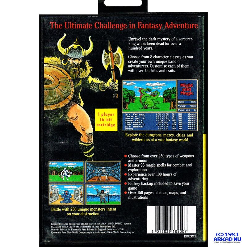 MIGHT AND MAGIC GATES TO ANOTHER WORLD MEGADRIVE
