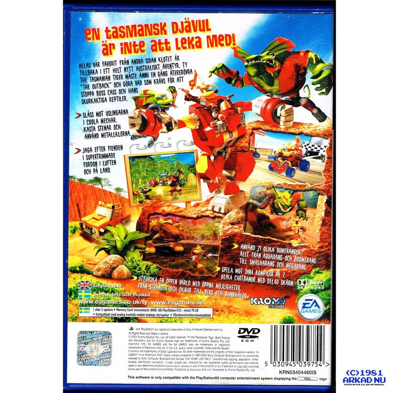 TY THE TASMANIAN TIGER 2 BUSH RESCUE PS2