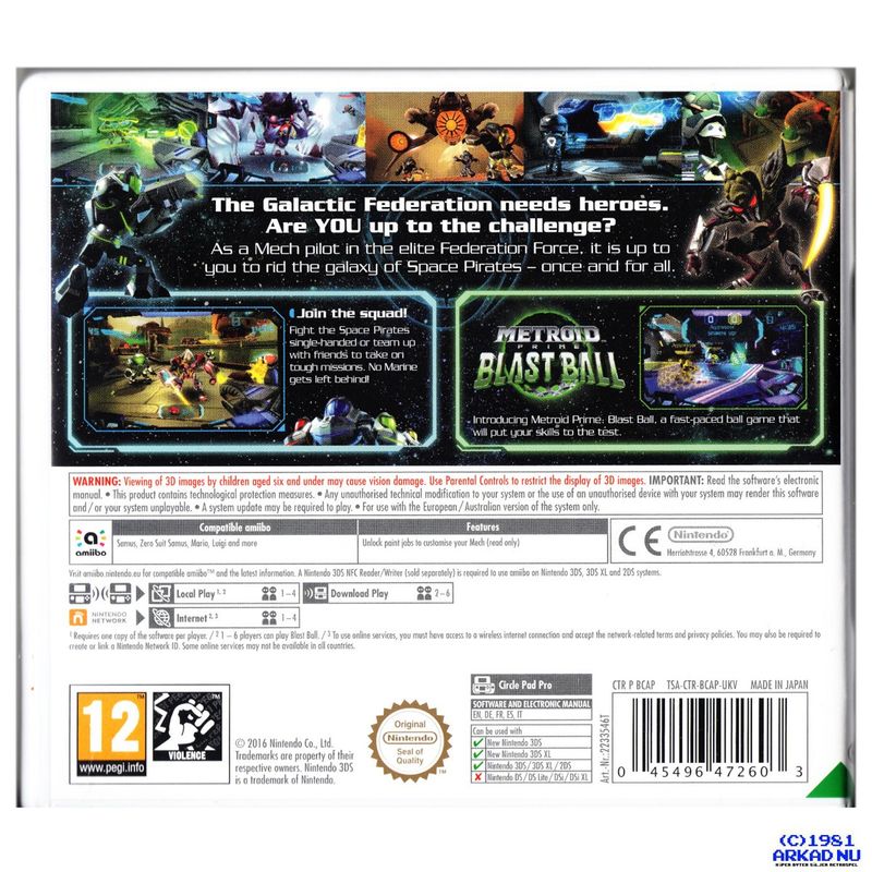 METROID FEDERATION FORCE 3DS