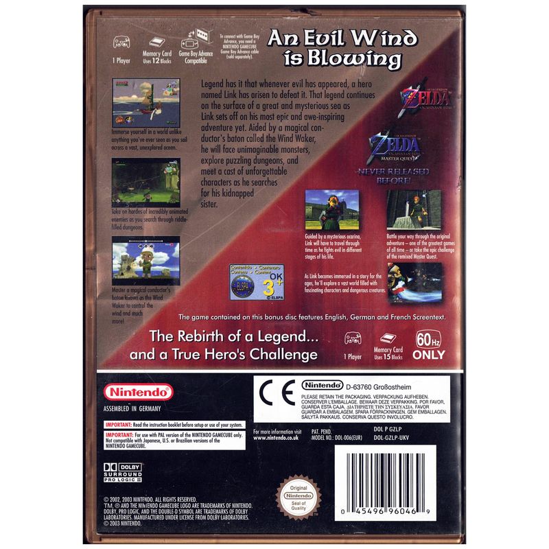 THE LEGEND OF ZELDA THE WIND WAKER GAMECUBE LIMITED EDITION GAMECUBE