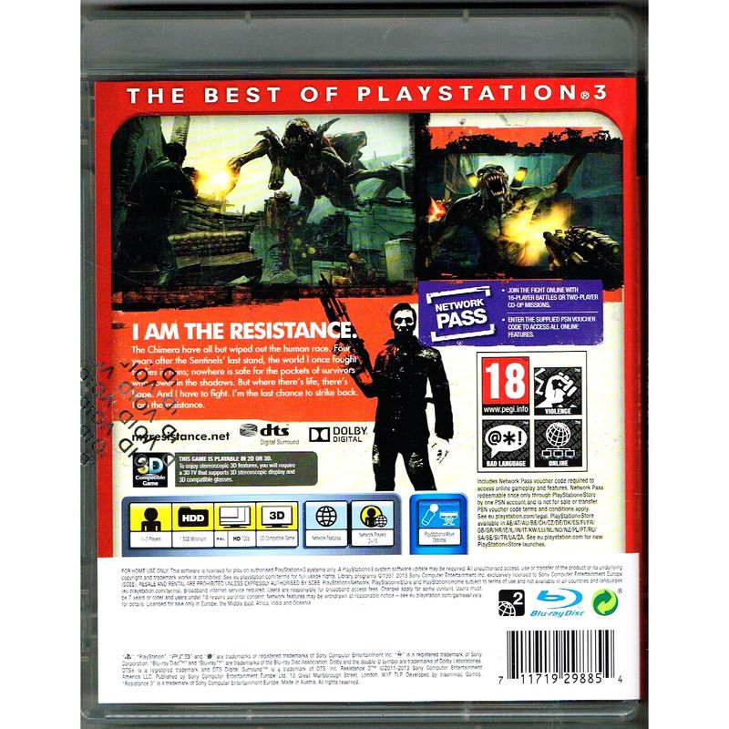 RESISTANCE 3 PS3