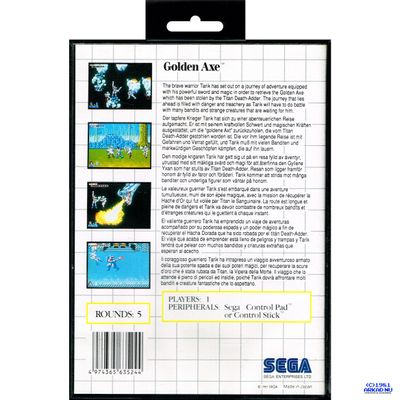 GOLDEN AXE MASTERSYSTEM