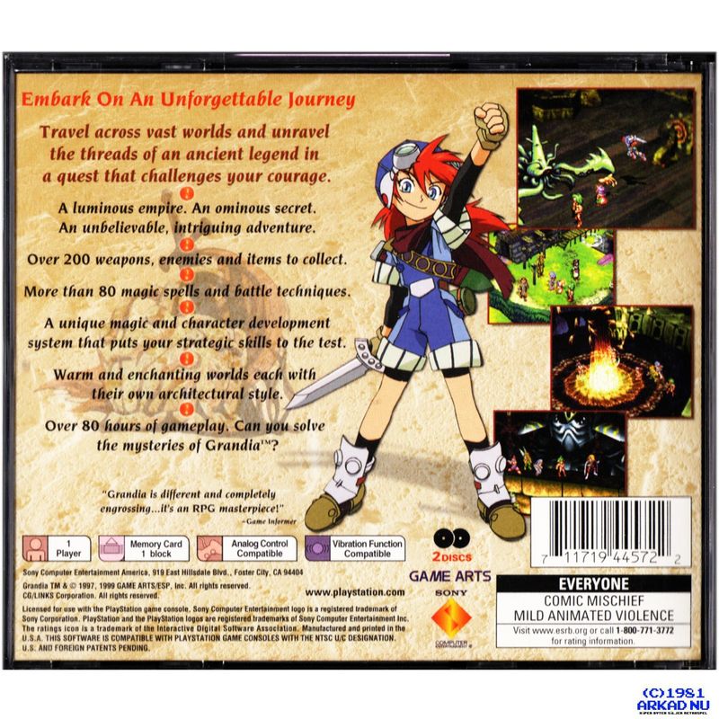 GRANDIA PS1 NTSC USA