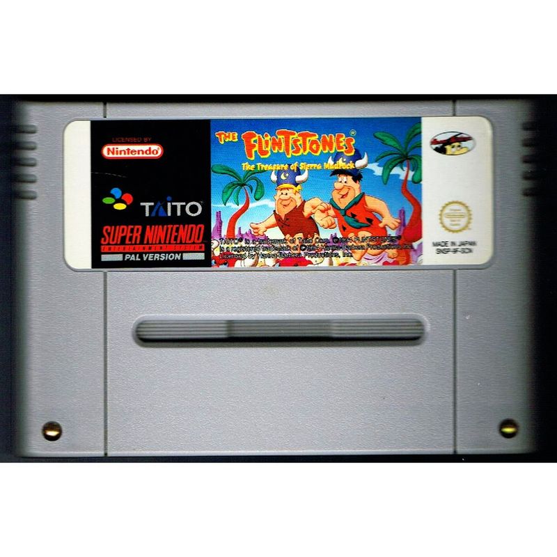 THE FLINTSTONES THE TREASURE OF SIERRA MADROCK SNES SCN