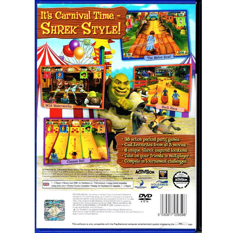 SHREKS CARNIVAL CRAZE PARTY GAMES PS2