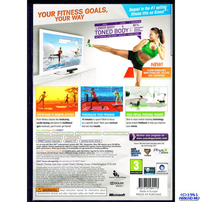 YOUR SHAPE FITNESS EVOLVED 2012 XBOX 360