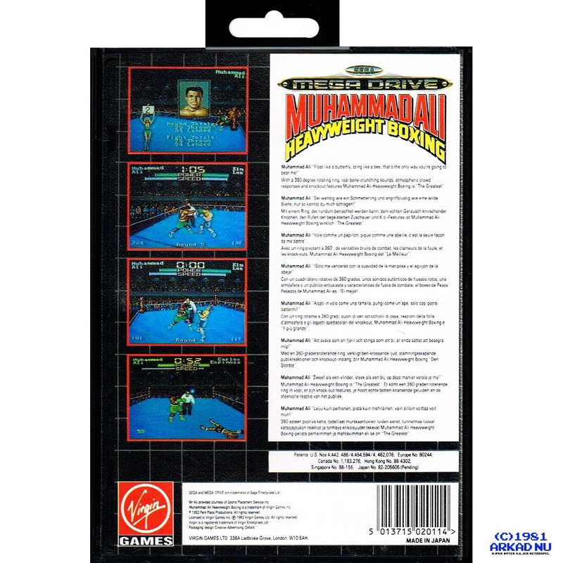 MUHAMMAD ALI HEAVYWEIGHT BOXING MEGADRIVE