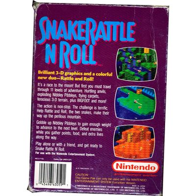 SNAKE RATTLE N ROLL NES SCN